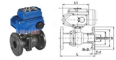 電動鑄鋼球閥結(jié)構(gòu)圖